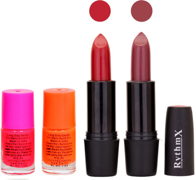 

Rythmx FB RYTH BLK LIPSTICKS AND NAIL POLISH IMPORTANT COMBO 66(Set of 4)
