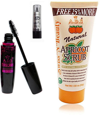 

ADS 1625 Mascara, Kajal, Scrub (50gm)(Set of 3)