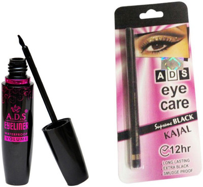 

ADS 1625 Eyeliner, Eye care Kajal(Set of 2)
