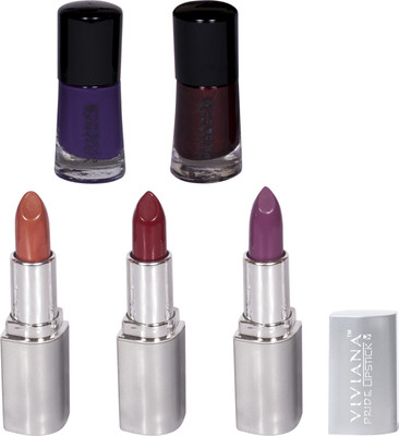 

Viviana Nail Paint, Lipstick(Set of 5)