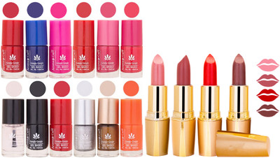 

Aroma Care Lot of 12-piece Surprise Nail Polish Set and Rythm Lipsticks Combo 169(Set of 16)