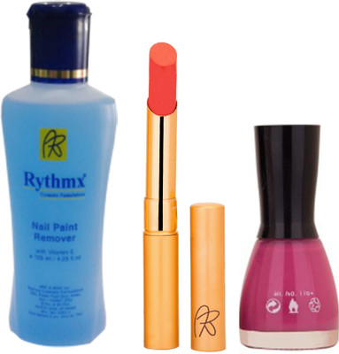 

Rythmx RythmX Wine Lipstick +Nail Polish Combo 2206201635(Set of 3)