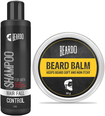 

Beardo HAIR FALL CONTROL SHAMPOO for Men (250ml) And Beard Balm (50gm)(Set of 2)