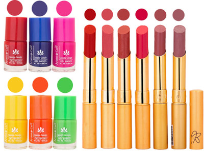 

Aroma Care Makeup Women Nail Polish and Exclusive Long Lasting Lipstick Set 71(Set of 12)