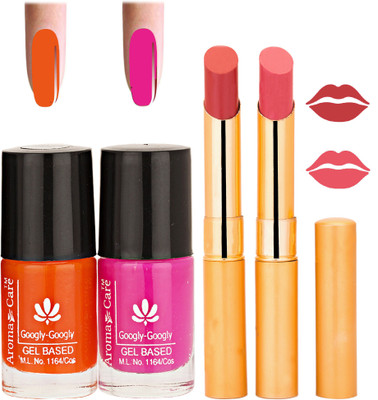 

Aroma Care Nail Polish RHYTHM Orange Lipstick Combo 020(Set of 4)