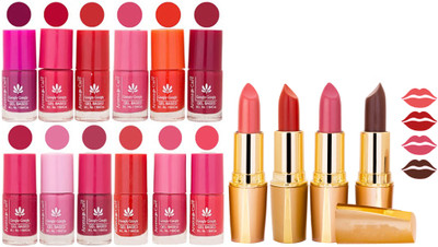 

Aroma Care All About Nail 12 Piece Color Nail Lacquer Combo Set + 4 Rythm Creamy Matte Lipstick Combo 47(Set of 16)