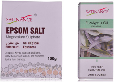 

Satinance 1 Eucalyptus Oil10ml + 1 Epsom Salt 100gm(Set of 2)