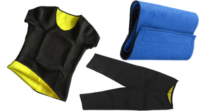 

Appliance Bazar Combo of hot shaper capri tshirt waist trimmer(Set of 3)