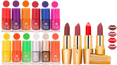 

Aroma Care Lot of 12-piece Surprise Nail Polish Set and Rythm Lipsticks Combo 185(Set of 16)