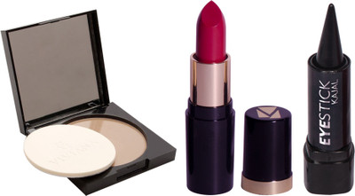 

Viviana Lipstick 1, Face Powder 1 Stick Kajal 1(Set of 3)