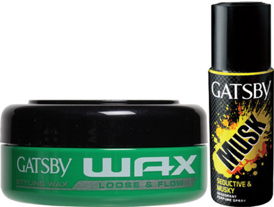 

Gatsby Musk Deodorant ,Loose & Flow Styling Wax(Set of 2)