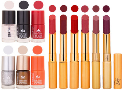 

Aroma Care 6 Nail Polish Set Rythm 6 Pcs Lipstick 6 Awesome Color for Fashion Women 2332017085(Set of 12)