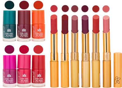 

Aroma Care Famous Combo of Nail Polish with Rythm Long Lasting Lipstick Sets 183201805(Set of 12)