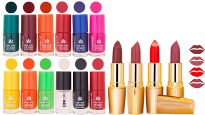 

Aroma Care Lot of 12-piece Surprise Nail Polish Set and Rythm Lipsticks Combo 176(Set of 16)