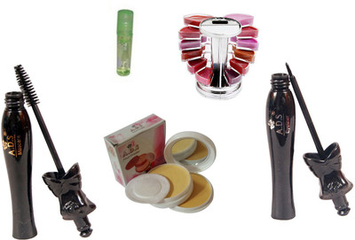 

ADS 1613 Eyeliner, Mascara, Lipgloss Palette, Lip Gloss, Compact Powder(Set of 5)