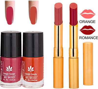 

Aroma Care Nail Polish RHYTHM Orange Lipstick Combo 092(Set of 4)