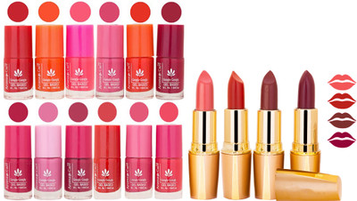 

Aroma Care All About Nail 12 Piece Color Nail Lacquer Combo Set + 4 Rythm Creamy Matte Lipstick Combo 31(Set of 16)