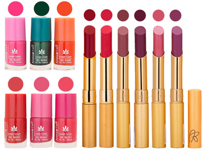 

Aroma Care Perfect Combo of Nail Polish and Rythm Lipstick Popular Shades in Wholesale Rate 2332017040(Set of 12)