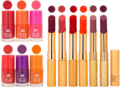 

Aroma Care Nail Polish Set and Rythm Lipstick Sets ( Modern Shades) 1803201836(Set of 12)