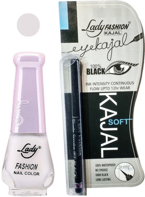 

Lady Fashion Nail Polish and Kajal Combo 2010201616(Set of 2)
