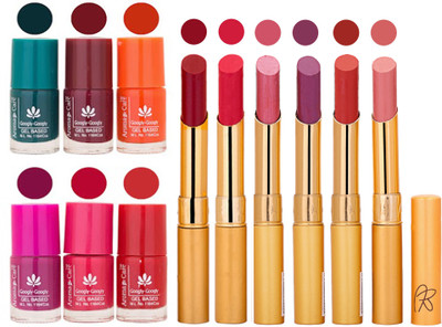 

Aroma Care Famous Combo of Nail Polish with Rythm Long Lasting Lipstick Sets 183201743(Set of 12)