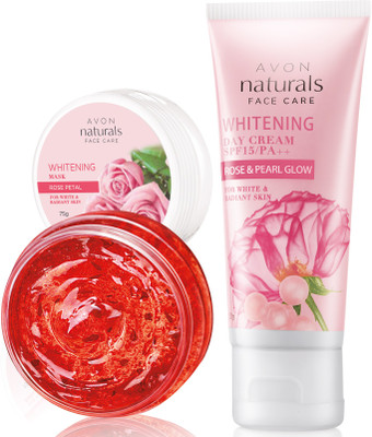 

Avon Naturals Rose Whitening cream SPF15 & ROSE PETAl MASK(Set of 2)