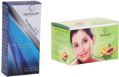 

Oxyglow Hair Straightener & Harbal Bleach Cream(Set of 2)