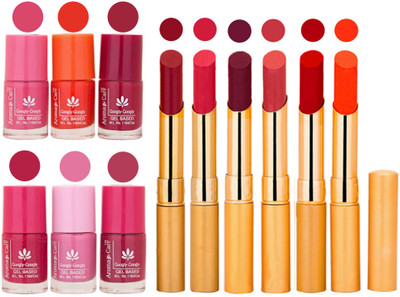 

Aroma Care Quick Dry Nail Polish and Rythm Lipstick Combo 1803201890(Set of 12)