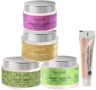 

Sattvik Organics Excellent Beauty Combo- (MM100, GM100, OS100, EC40, SC12)(Set of 5)