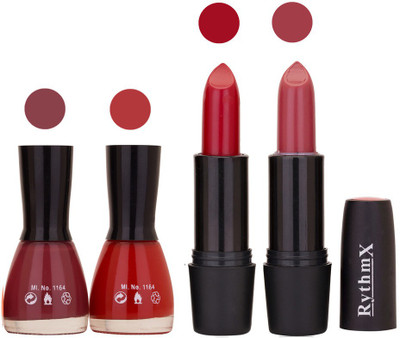 

Rythmx FB NAIL POLISHES BLACK LIPSTICKS IMPORTANT COMBO 50(Set of 4)