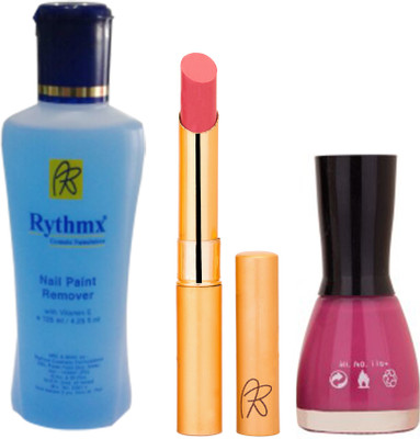 Rythmx RythmX Red Lipstick +Nail Polish Combo 2206201652(Set of 3)