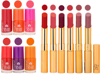 

Aroma Care Nail Polish Set and Rythm Lipstick Sets ( Modern Shades) 1803201766(Set of 12)