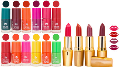 

Aroma Care All About Nail 12 Piece Color Nail Lacquer Combo Set + 4 Rythm Creamy Matte Lipstick Combo 02(Set of 16)