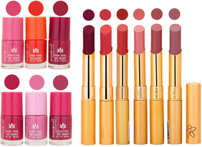 

Aroma Care Quick Dry Nail Polish and Rythm Lipstick Combo 1803202009(Set of 12)