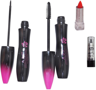 

ADS Eyeliner / Mascara / Mini Lipstick / Kajal(Set of 4)