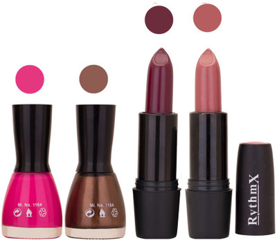 

Rythmx FB NAIL POLISHES BLACK LIPSTICKS IMPORTANT COMBO 41(Set of 4)