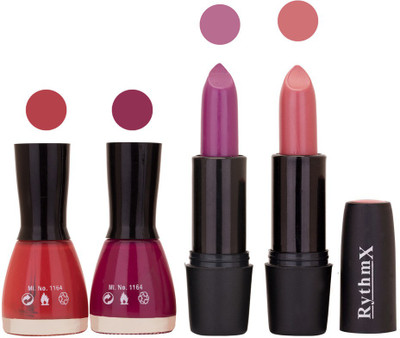 

Rythmx FB NAIL POLISHES BLACK LIPSTICKS IMPORTANT COMBO 49(Set of 4)