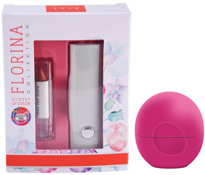 

Blue Heaven Florina Glossy Lipstick (Baked Brick) & Lip Balm Bubble Gum (8 GM)(Set of 2)