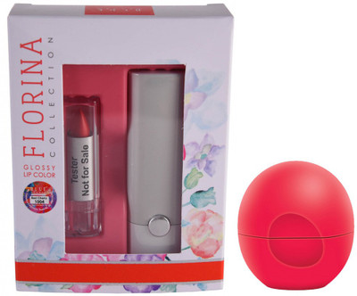

Blue Heaven Florina Glossy Lipstick (Red Cherry) & Lip Balm Strawberry (8 GM)(Set of 2)