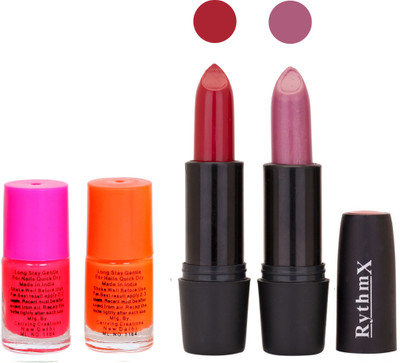 

Rythmx FB RYTH BLK LIPSTICKS AND NAIL POLISH IMPORTANT COMBO 028(Set of 4)