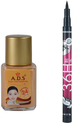 

ADS Foundation with Sketch Pen Eyeliner(Set of 2)