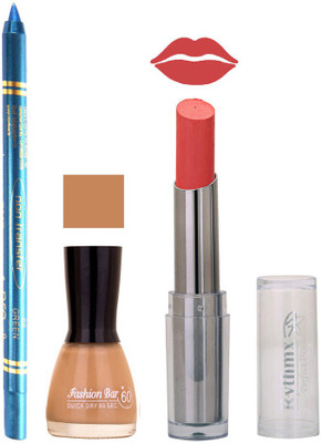

Rythmx Lipstick , Nail Polish And Turquoise Blue Kajal Makeup Combo 1184(Set of 3)