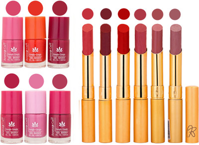 

Aroma Care Quick Dry Nail Polish and Rythm Lipstick Combo 1803201952(Set of 12)