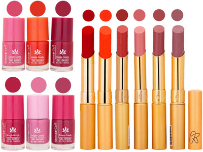 

Aroma Care Quick Dry Nail Polish and Rythm Lipstick Combo 1803202025(Set of 12)