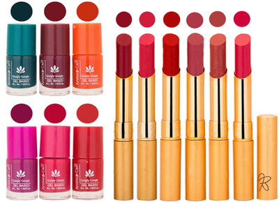 

Aroma Care Famous Combo of Nail Polish with Rythm Long Lasting Lipstick Sets 183201719(Set of 12)