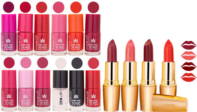 

Aroma Care All About Nail 12 Piece Color Nail Lacquer Combo Set + 4 Rythm Creamy Matte Lipstick Combo 143(Set of 16)