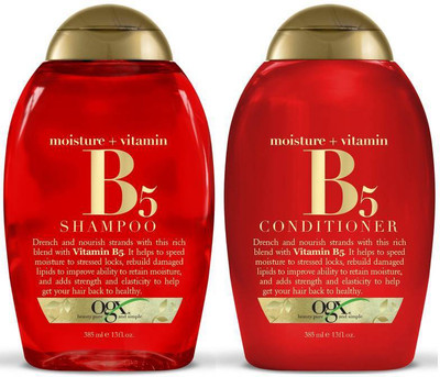 OGX Moisture+Vitamin B5 Shampoo Conditioner Combo(Set of 2)