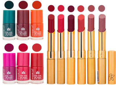 

Aroma Care Famous Combo of Nail Polish with Rythm Long Lasting Lipstick Sets 183201730(Set of 12)