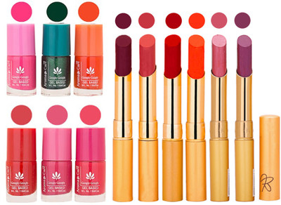 

Aroma Care Perfect Combo of Nail Polish and Rythm Lipstick Popular Shades in Wholesale Rate 2332017137(Set of 12)