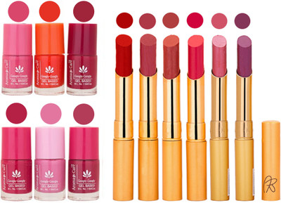 

Aroma Care Quick Dry Nail Polish and Rythm Lipstick Combo 1803201982(Set of 12)